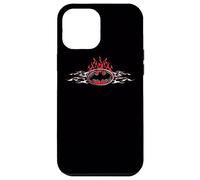 Custodia per iPhone 12 Pro Max Batman Steel Flames Logo