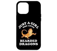 Custodia per iPhone 12 Pro Max Bearded Dragon Pet Lizard Reptile Animal Gift Black