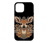 Custodia per iPhone 12 Pro Max Belle piante con faccia di cervo per gli amanti del cervo e della foresta