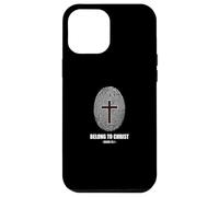 Custodia per iPhone 12 Pro Max Belong to Christ Faith Fingerprint Cross Isaiah 43:1