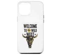 Custodia per iPhone 12 Pro Max Benvenuti al Wild West Bull Skull Vintage Western Logo