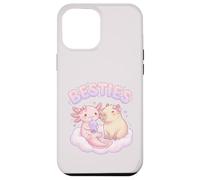 Custodia per iPhone 12 Pro Max Besties Axolotl Capybara Bubble Tea Carino Kawaii Anime Animale