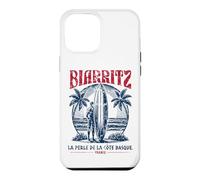 Custodia per iPhone 12 Pro Max Biarritz France Surf Summer - Stampa invecchiata