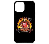 Custodia per iPhone 12 Pro Max Bigfoot Cooking Grill BBQ Funny Gift Bigfoot