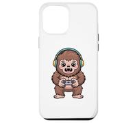 Custodia per iPhone 12 Pro Max Bigfoot Playing Video Game Sasquatch Video Gamers