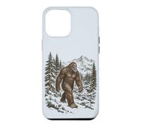 Custodia per iPhone 12 Pro Max Bigfoot Sasquatch Incontro di montagna nella foresta innevata