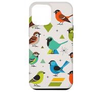 Custodia per iPhone 12 Pro Max Bird Art Mid Century Midcentury Retro Atomic Age Space