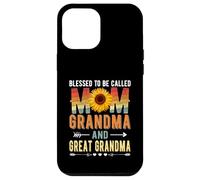 Custodia per iPhone 12 Pro Max Blessed To Be Called Mom Grandma Great Grandma Mother's Day