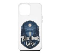 Custodia per iPhone 12 Pro Max Blue Hour at the Lake Badge Lakecore Estetica