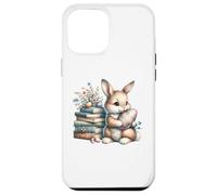 Custodia per iPhone 12 Pro Max Bookish Easter Bunny Reading Book Every Bunny Loves to Read