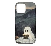 Custodia per iPhone 12 Pro Max Bookish Ghost Reading Book Reader Mountain Scene