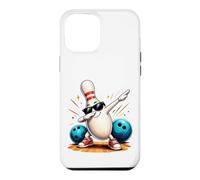 Custodia per iPhone 12 Pro Max Bowling Pin Dabbing Occhiali da sole Divertente Giocatore di Bombetta Bambini