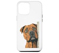 Custodia per iPhone 12 Pro Max Boxer curioso che sbircia gli amanti degli animali domestici