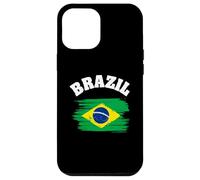Custodia per iPhone 12 Pro Max Brazil National Flag Country Pride Roots Vintage Gift