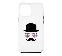 Custodia per iPhone 12 Pro Max British Gentleman - Cappello a bombetta, motivo: aviatori Union Jack