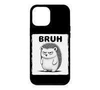 Custodia per iPhone 12 Pro Max Brontolone Riccio Bruh Vintage Sarcastico Umorismo Meme Bruh