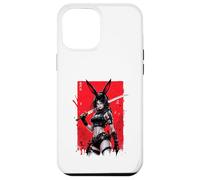 Custodia per iPhone 12 Pro Max Bunny Anime Girl Samurai Stile Giapponese Guerriero Grafica