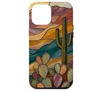 Custodia per iPhone 12 Pro Max Cactus di vetro colorato Artful Trendy
