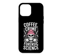 Custodia per iPhone 12 Pro Max Caffè Crimine e Scienza Forense Divertente Detto