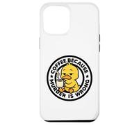 Custodia per iPhone 12 Pro Max Caffè perché omicidio è sbagliato anatra ironia e sarcasmo anatra