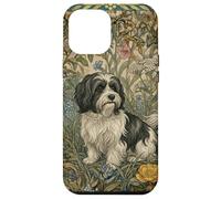 Custodia per iPhone 12 Pro Max Cane Havanese William Morris Floral Cottagecore Art