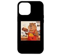Custodia per iPhone 12 Pro Max Capybara Cooking Grill BBQ Funny Gift Capybara