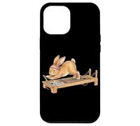 Custodia per iPhone 12 Pro Max Carino Bunny Fare Reformer Pilates Macchina Pasqua Pilates