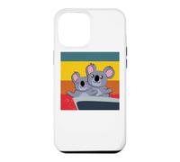 Custodia per iPhone 12 Pro Max carino koala in posa innamorata San Valentino