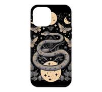 Custodia per iPhone 12 Pro Max Carta dei Tarocchi Serpente Mistico con Falene e Lune
