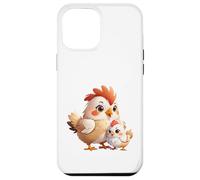 Custodia per iPhone 12 Pro Max Cartone animato carino mamma gallina e pulcino