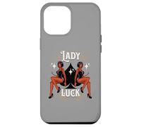 Custodia per iPhone 12 Pro Max Casinò vintage retrò Rockabilly Devil Girl Lady Lucky Spade