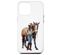 Custodia per iPhone 12 Pro Max Cavallo Ragazza Equitazione Bay Quarter Horse Hoof