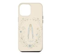 Custodia per iPhone 12 Pro Max Celeste Mariana Floreale Preghiera Fede Notte Cielo Aura
