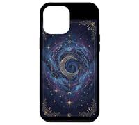 Custodia per iPhone 12 Pro Max Celestial Moon Tarot Estetica Nebulosa Mistica Galassia Opera d'arte