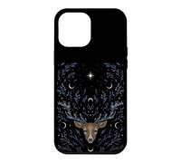 Custodia per iPhone 12 Pro Max Cervo Cervo Sogno Mistico Whimsigoth Arte Disegno Episodico