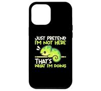 Custodia per iPhone 12 Pro Max Chameleon not here funny animal quote for antisocial