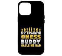 Custodia per iPhone 12 Pro Max Chess Player Humor Favorite Chess Buddy Calls Me Dad Chess