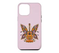 Custodia per iPhone 12 Pro Max Chitarra gioiello ali di farfalla western cowgirl Halloween
