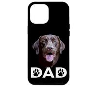 Custodia per iPhone 12 Pro Max Chocolate Lab Dad The Dog Father The Lab Padre Labrador Dad