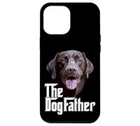 Custodia per iPhone 12 Pro Max Chocolate Lab Dad The Dog Father The Lab Padre Labrador Dad