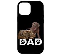 Custodia per iPhone 12 Pro Max Chocolate Lab Dad The Dog Father The Lab Padre Labrador Dad