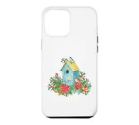 Custodia per iPhone 12 Pro Max Christmas Holiday Wreath Birdhouse Birds & Bells