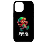 Custodia per iPhone 12 Pro Max Christmas Xmas Elves Are People Too Funny North Pole Design
