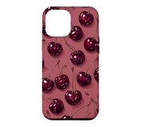 Custodia per iPhone 12 Pro Max Ciliegia scura Moody Borgogna Frutta Estetica