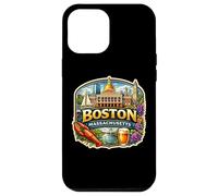 Custodia per iPhone 12 Pro Max Cimeli statali per visitatori della città souvenir di Boston, Massachusetts