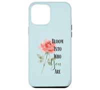 Custodia per iPhone 12 Pro Max Citazione di Bloom Into You Rose