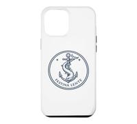 Custodia per iPhone 12 Pro Max Citazione Latina Festina Lente Ancora e Delfino Emblema