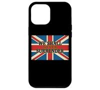 Custodia per iPhone 12 Pro Max Citazione Union Jack We Shall Never Surrender Churchill