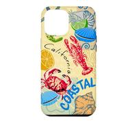 Custodia per iPhone 12 Pro Max Coastal Lighthouse Sailboat Ocean Sunset Scenic Artwork