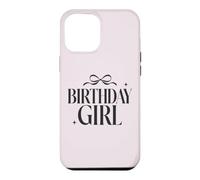 Custodia per iPhone 12 Pro Max Compleanno Ragazza Femminile Tipografia Coquette Bow Party